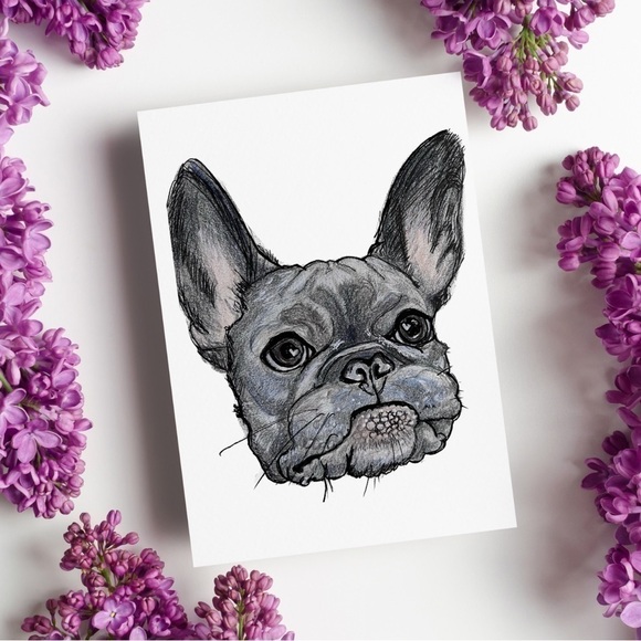 Hand Crafted Other - FRENCHIE Note Cards & Matching Vinyl Stickers (Series 1.1)